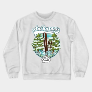 Anchorage Alaska Ski logo Crewneck Sweatshirt